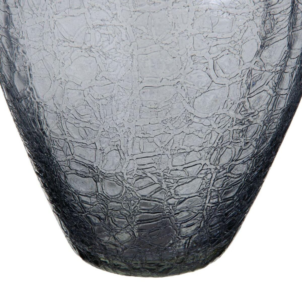 Vase Kristall Grau Metall Silber 20 x 20 x 30 cm
