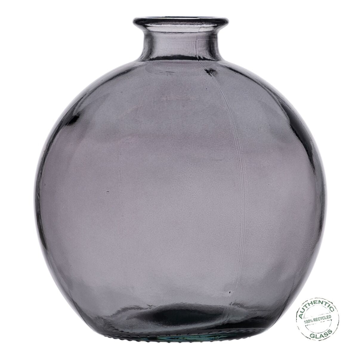 Vase Grau Recyceltes Glas 16 x 16 x 18 cm