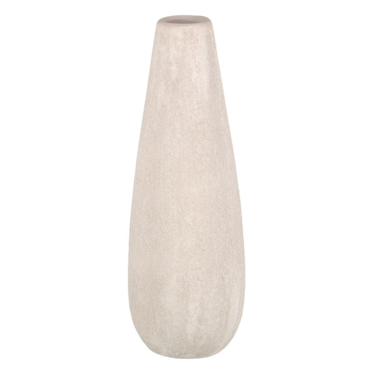 Vase 17 x 17 x 51,5 cm aus Keramik Creme