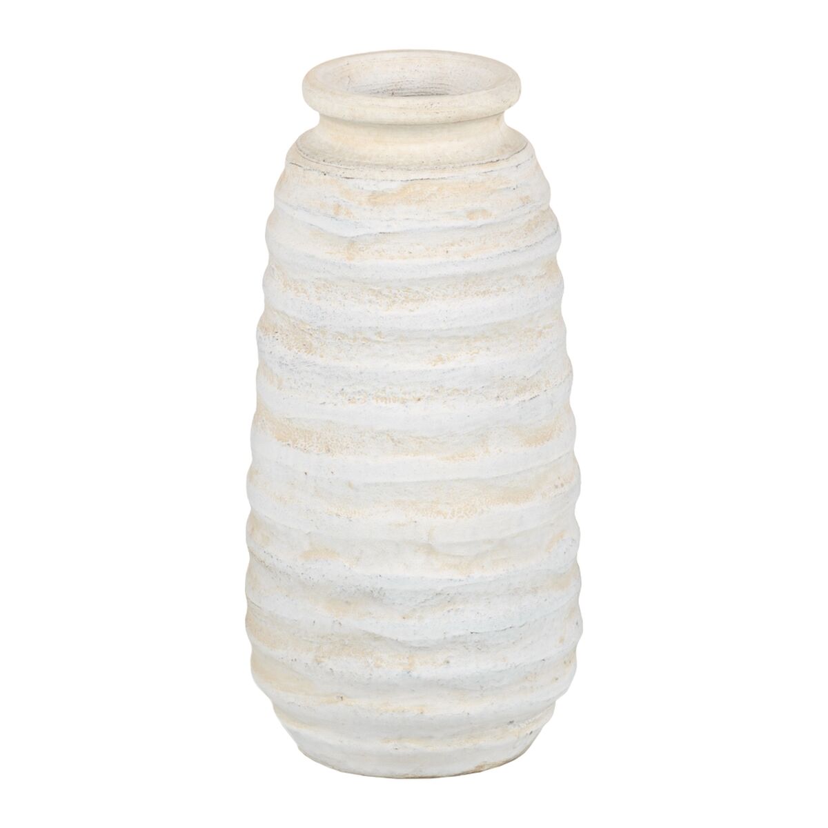 Vase Creme aus Keramik 15 x 15 x 30 cm