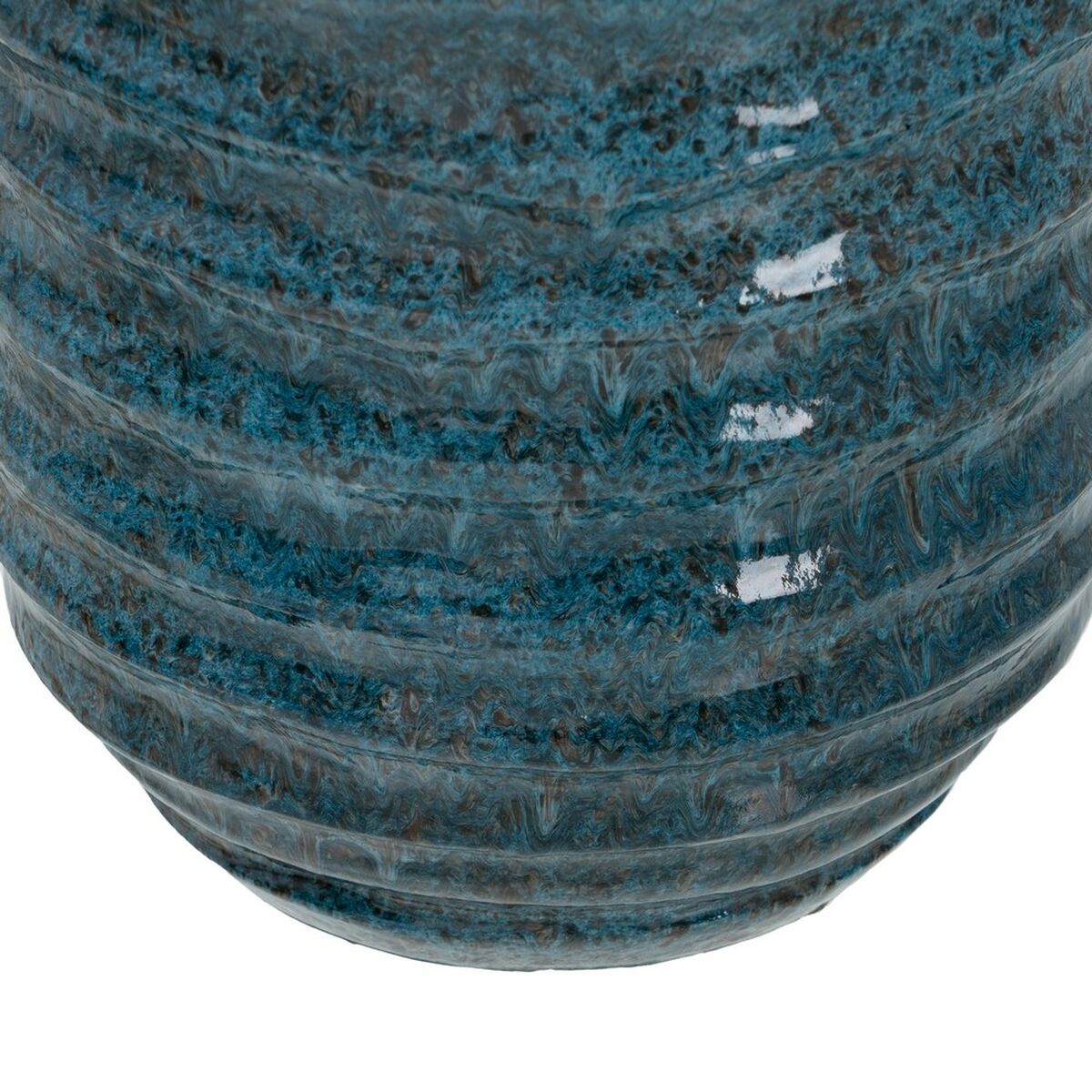 Vase Blau aus Keramik 16 x 16 x 40 cm