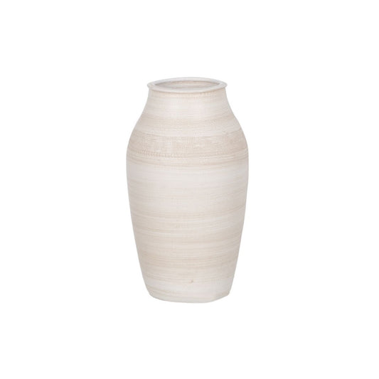 Vase Creme aus Keramik 22 x 22 x 40 cm