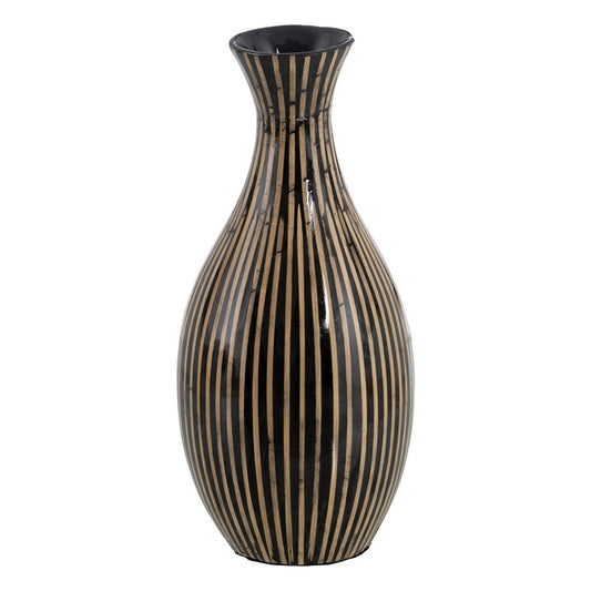 Vase Schwarz Beige 20 x 20 x 45 cm