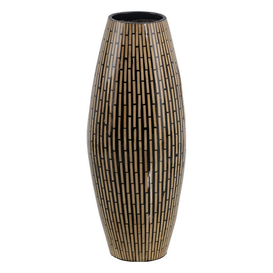 Vase Schwarz Beige 20 x 20 x 50 cm