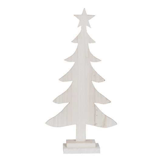 Weihnachtsbaum Weiß Paulonia-Holz 40 x 2 x 80 cm