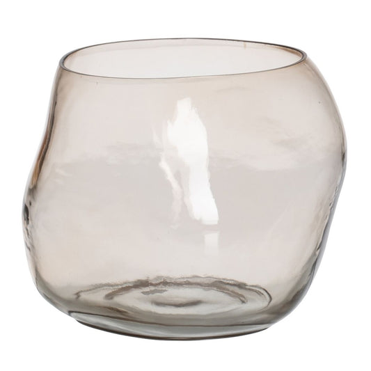 Vase Taupe Kristall 18 x 18 x 14,5 cm