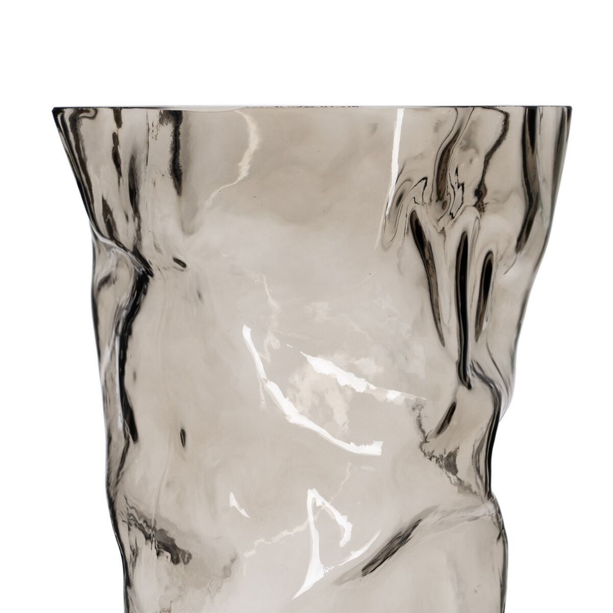 Vase Grau Kristall 19 x 17 x 38,5 cm