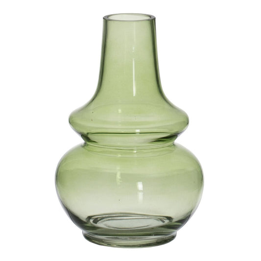 Vase grün Kristall 13 x 13 x 19 cm