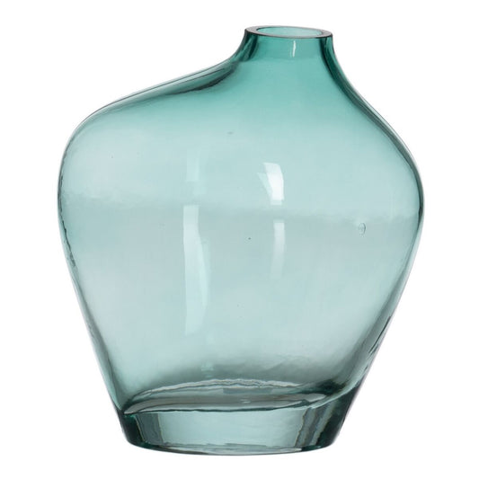 Vase grün Kristall 14,5 x 9,5 x 17 cm