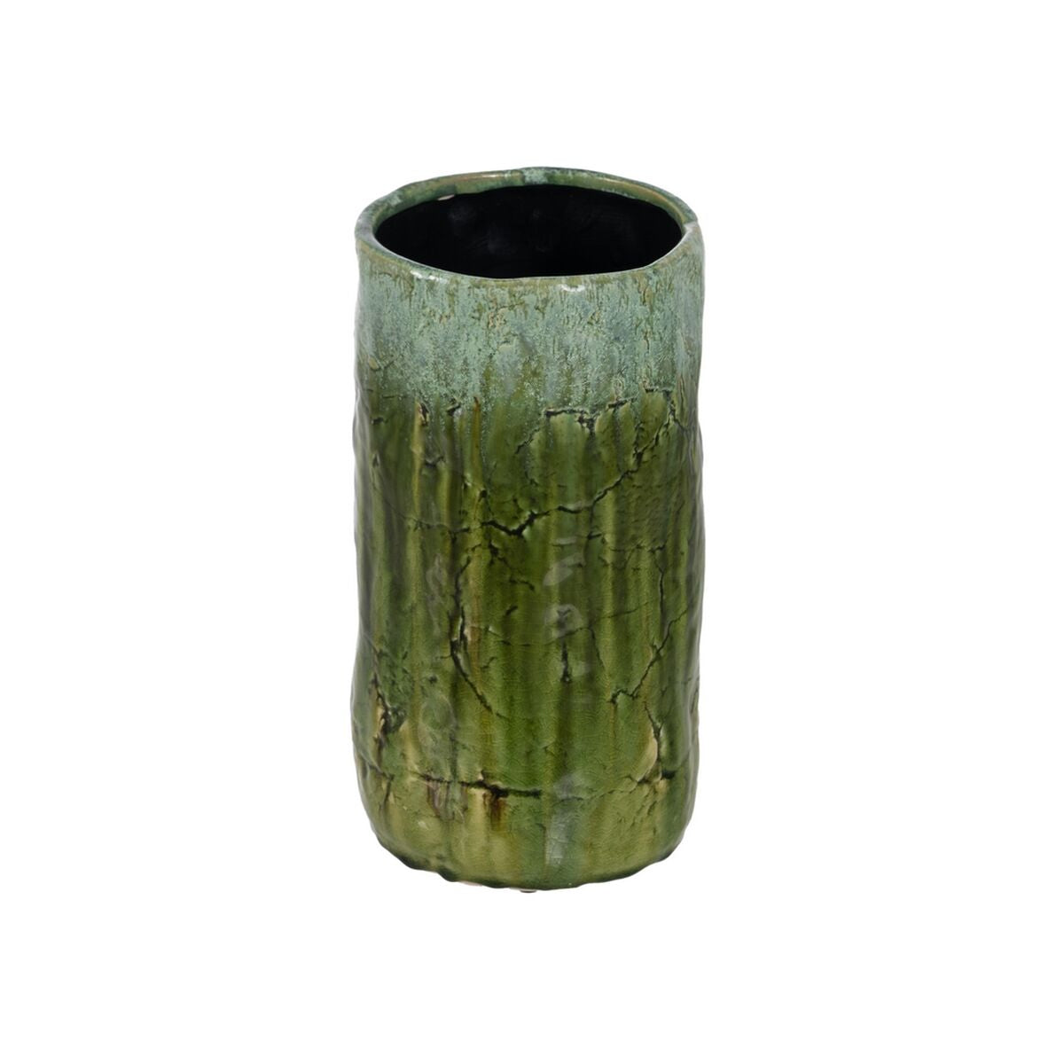 Vase grün aus Keramik 17,5 x 17,5 x 33 cm