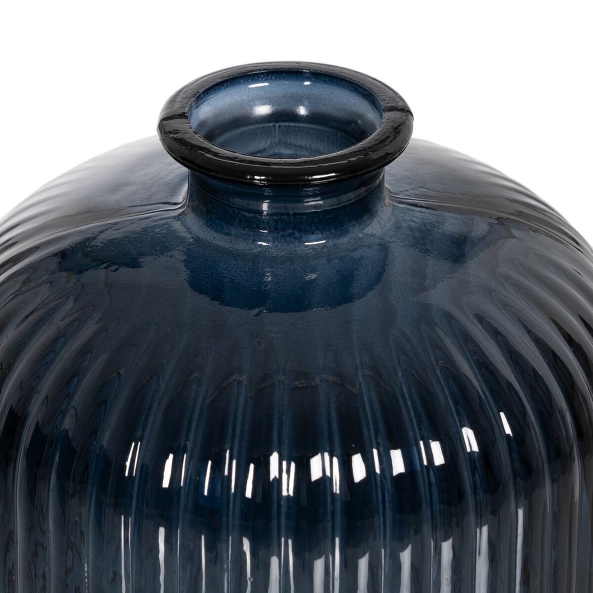 Vase Blau Recyceltes Glas 15 x 15 x 18 cm