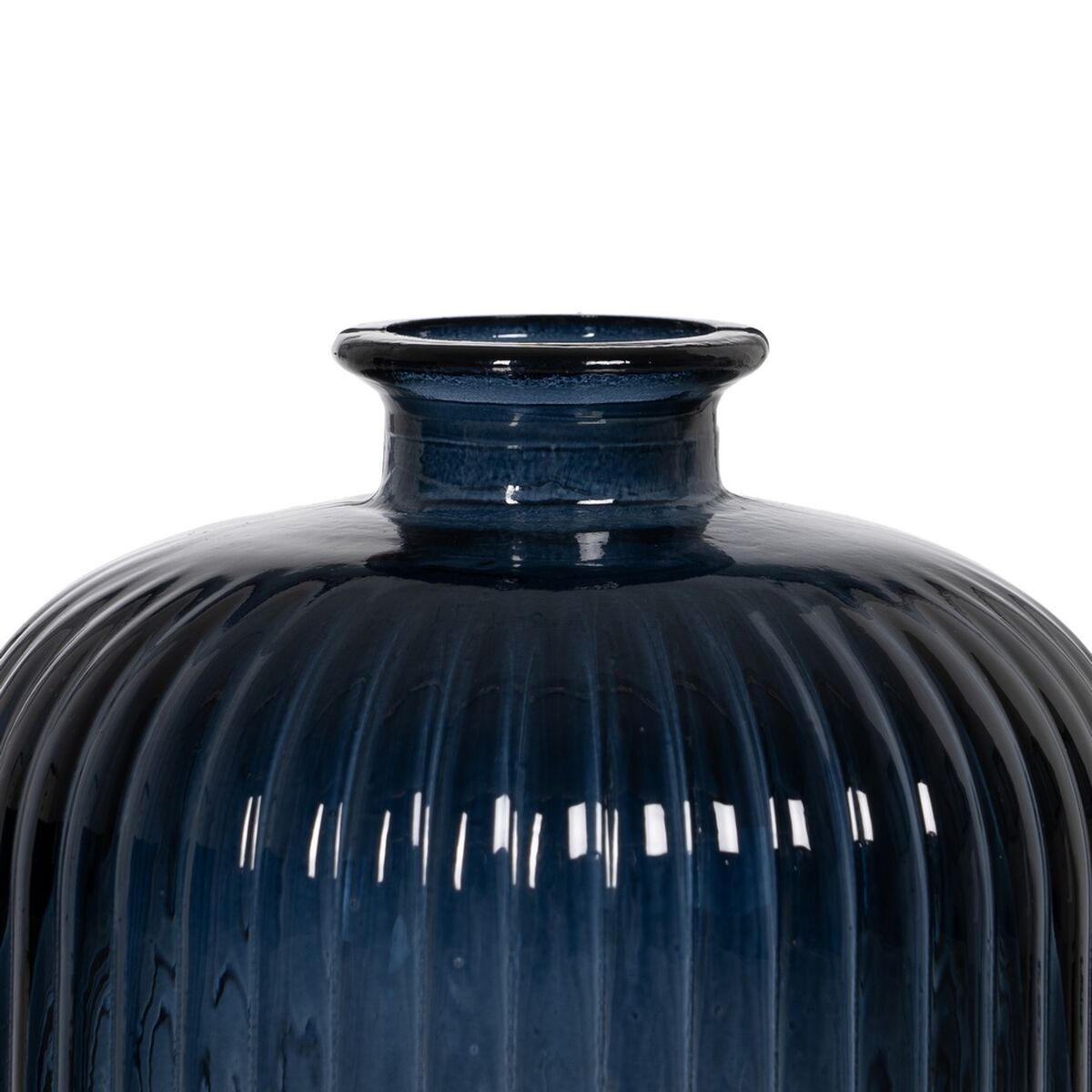 Vase Blau Recyceltes Glas 15 x 15 x 18 cm