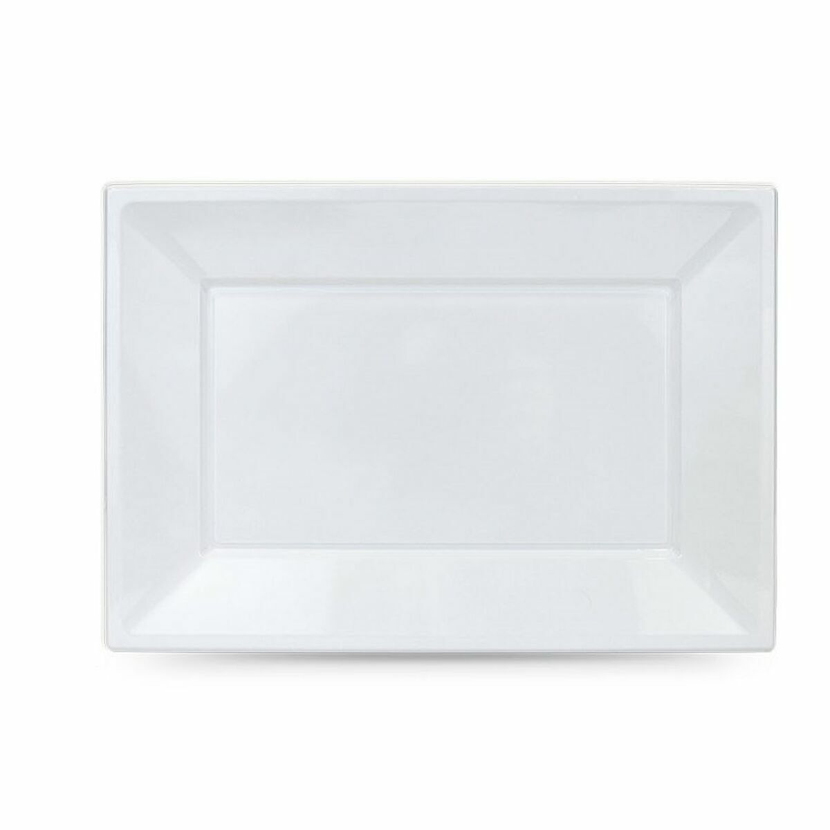 Mehrweg-Teller-Set Algon Weiß Kunststoff rechteckig 33 x 23 cm (36 Stück)