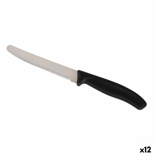 Messerset Quttin Schwarz Silberfarben 6 Stücke 21,2 cm (12 Stück)