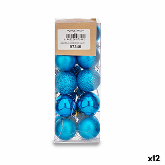 Weihnachtskugeln-Set Ø 3 cm Blau Kunststoff (12 Stück)