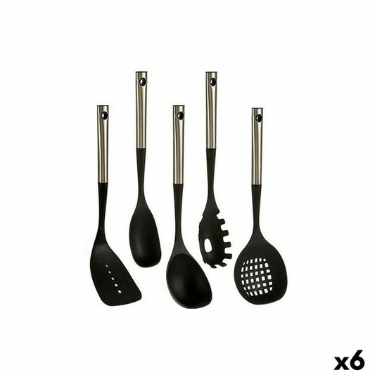 Küchenutensilien-Set Schwarz Kunststoff 8,5 x 35 x 20,5 cm (6 Stück)