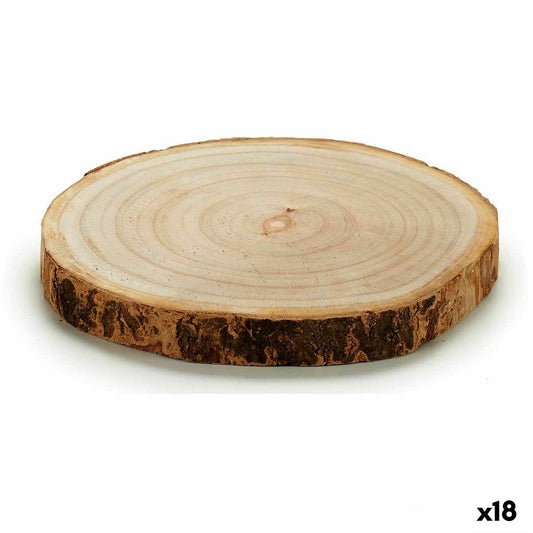 Dekorativer Baumstamm Braun Paulonia-Holz 18 x 2 x 18 cm (18 Stück)