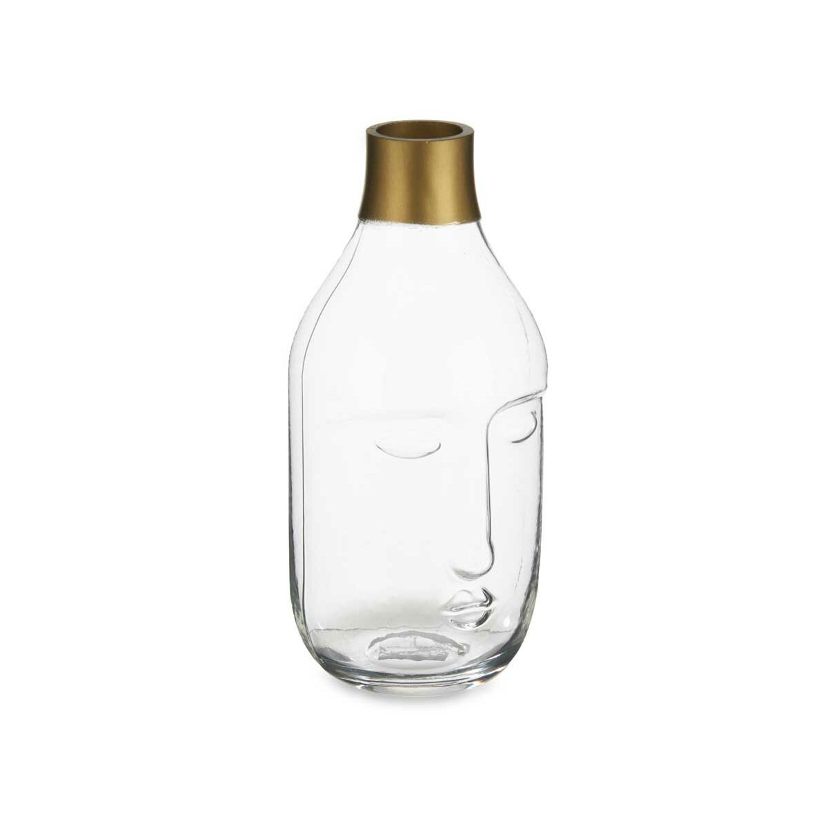 Vase Gesicht Durchsichtig Glas 11 x 24,5 x 12 cm (6 Stück)