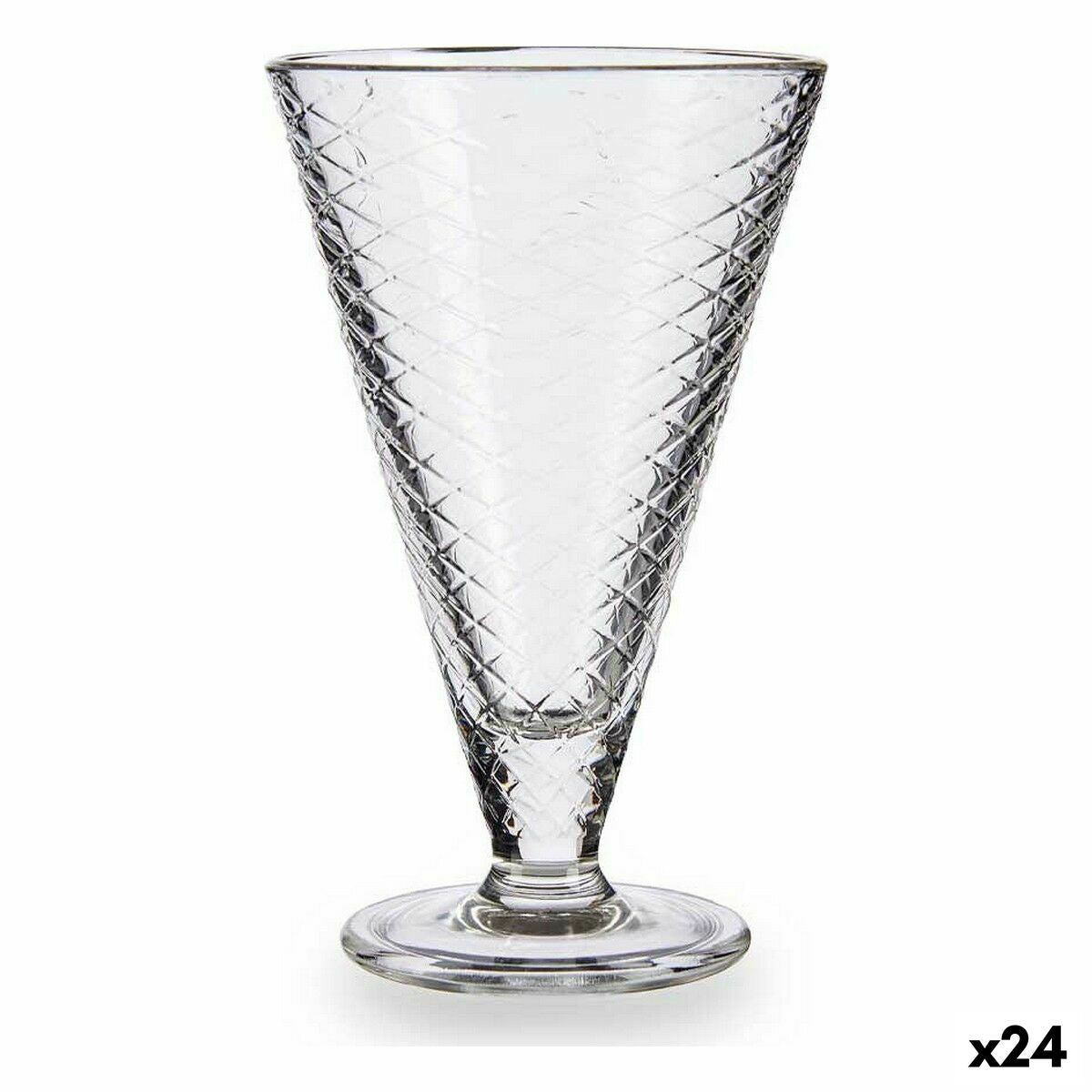 Eiscreme- und Milchshakes-Becher Durchsichtig Glas 340 ml (24 Stück)