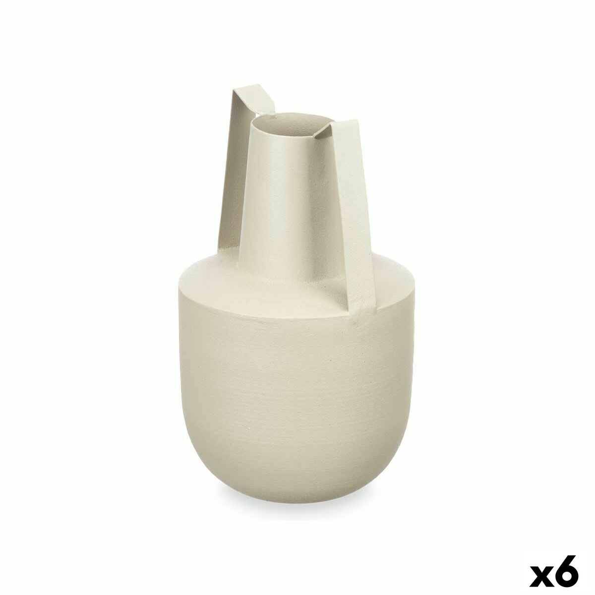 Vase Mit Griffen Hellbraun Stahl 14 x 24 x 14 cm (6 Stück)