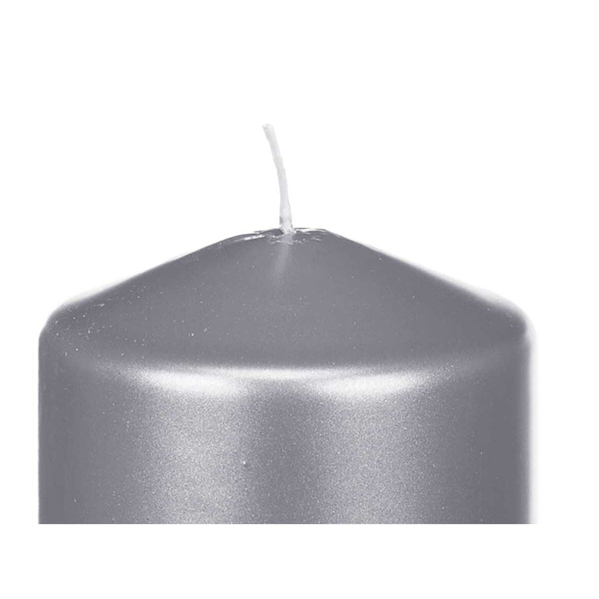 Kerze Silberfarben 7 x 15,5 x 7 cm (12 Stück)