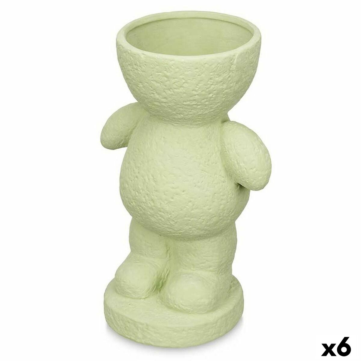 Deko-Figur grün 16 x 25 x 12 cm Vase (6 Stück)