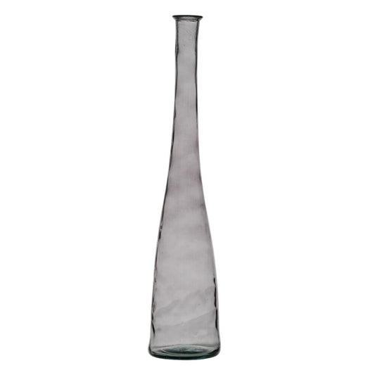 Vase Grau Recyceltes Glas 18 x 18 x 100 cm
