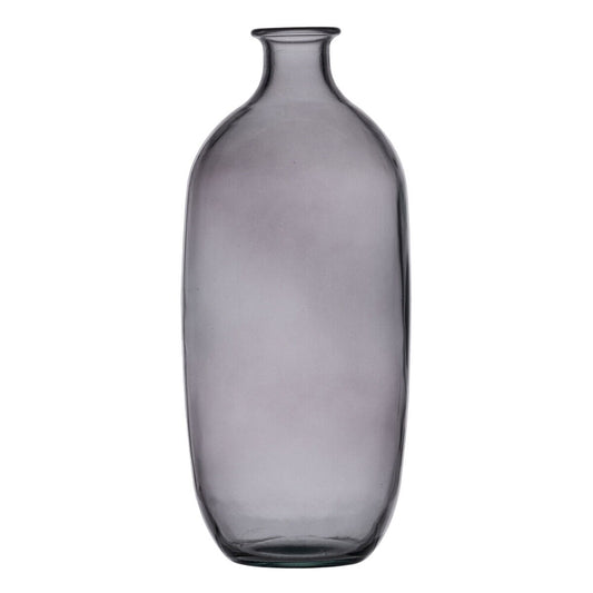 Vase Grau Recyceltes Glas 13 x 13 x 31 cm
